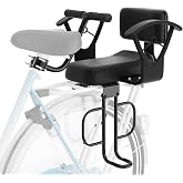 XIEEIX Rear Child Bike Seat,Rear Mounted Child Bike Seats,Back Mount Child Seat with Back Rest Armrest Foot Pedals,Width Adjustable Bicycle Rear Seat,Fits All Bicycle Rear Frames