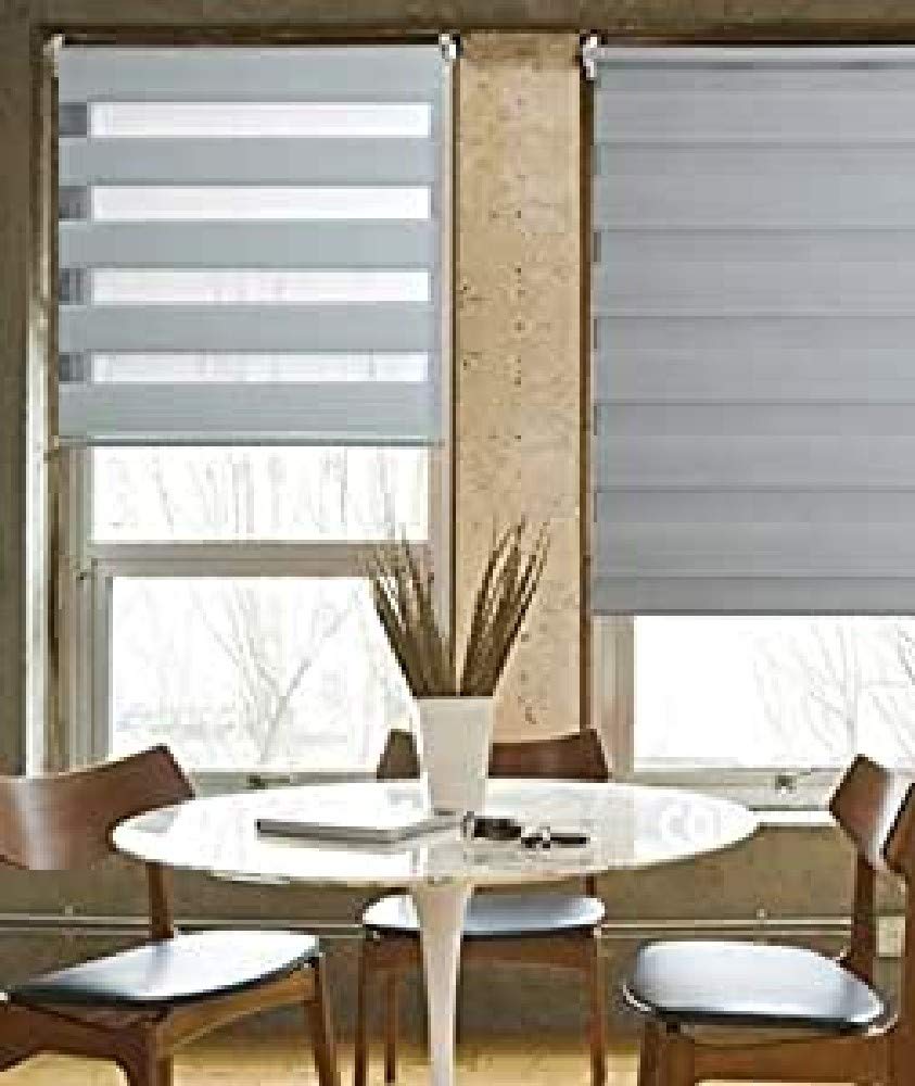 MADECOSTORE 2 Material Roller Blind Charcoal Fabric L40 x H190 cm (Tissu L37 cm)