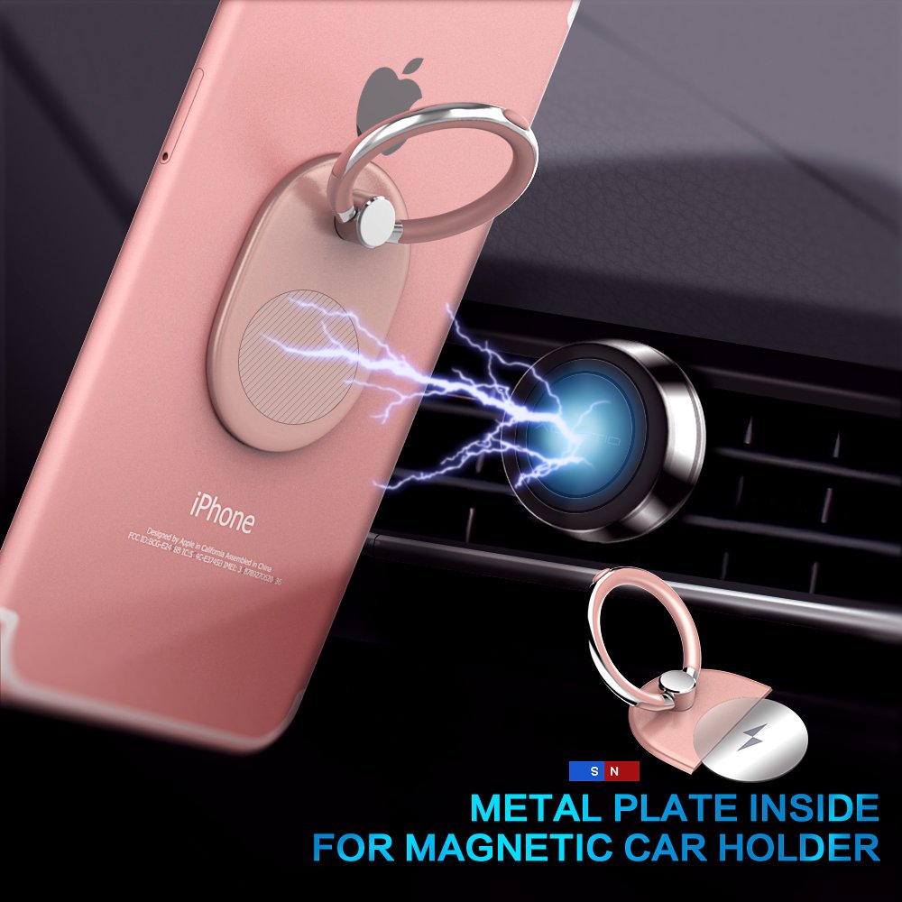 Cellphone Ring Stand Holder Adjustable Ring Bracket Kickstand Phone Hand Grip Smartphones Tablets Mobilephone Contain Magnetic Metal for Car Mount