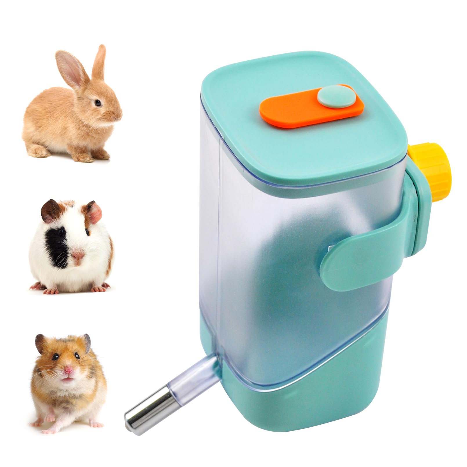 Photo 1 of MUYG Water Bottle for Rabbits No Drip,Small Animal Leak Proof Water Bottle for Cage Crate,23 oz Pet Hanging Water Dispenser for Bunny Guinea Pig Chinchilla Ferret Squirrel Hedgehog(Green)