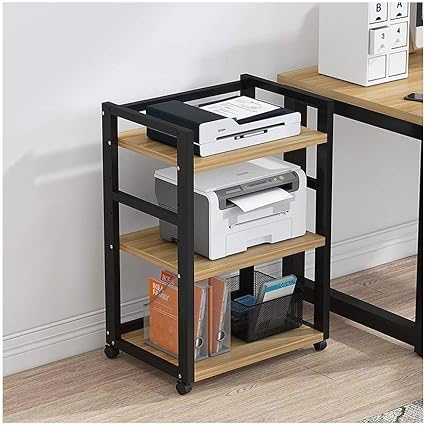 Tableau Bureau D Ordinateur Mobile Avec Tablette For Imprimante Rangement Diversifie Petit Appartement Table D Appoint Polyvalente Avec Tiroir For Salle De Reunion De Bureau Color Black Amazon Fr Cuisine Maison