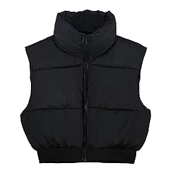 Kissonic Women's Winter Cropped Vest Lightweight