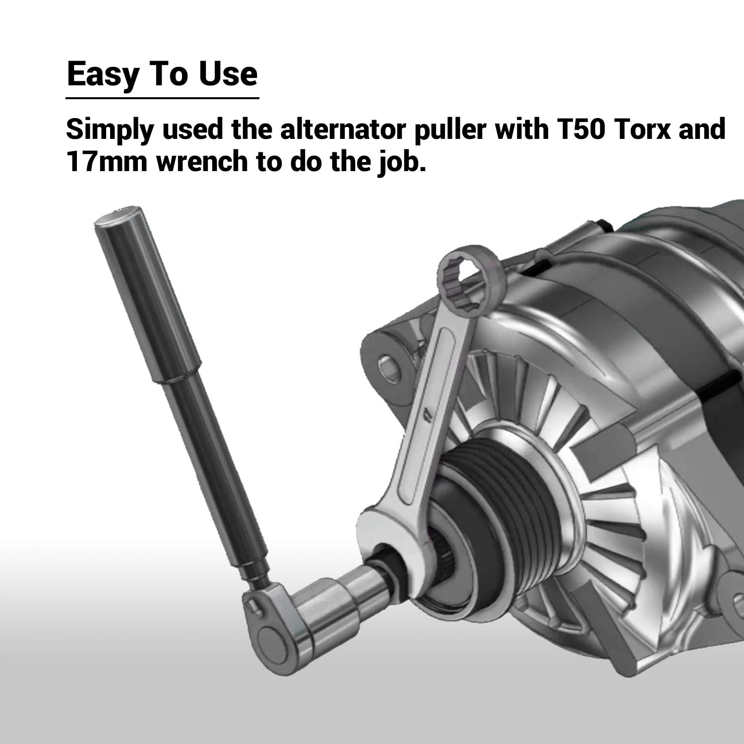 EWK VBelt Alternator Clutch Pulley Socket 33 Spline Removal Tool for