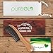 Wide Tooth Hair Comb [Gift Box] – pureGLO No Static Detangling Wooden Combs - Natural Aroma Green Sandalwood Buffalo Horn Detangler Comb for Men Women and Kids