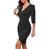 INR Midi Dress for Women Ruched Design for Weddings Parties Cocktail Party and Office Events