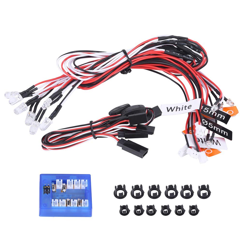 12 LED RC Car Light, Assemble Lighting System Kit Simulation Flashing Lights for 1/10 RC Car/Truck/Crawler