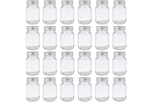 GPK4ALL 2oz Mason Jar with Silver Lid for Honey Jam Spice Pack of 24 Sets