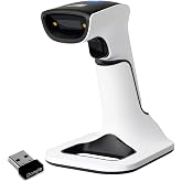 ScanAvenger Wireless Portable 1D&amp;2D with Stand Bluetooth Barcode Scanner: 3-in-1 Handheld Scanner, Rechargeable Battery for Inventory - USB Bar Code/QR Reader (1D&amp;2D with Next Gen Stand)