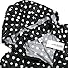 Meaneor Women's Waterproof Raincoat Outdoor Hooded Rain Jacket Black and White Polka Dot M