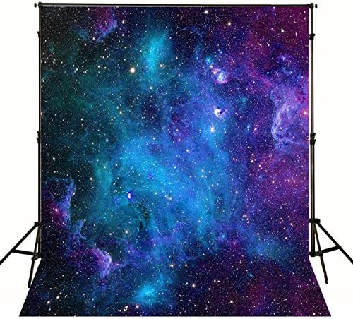 CXJ 5x7 Blue Star Sky Photography Backdrop Suede Cloth Customized Background for Photography WY00067