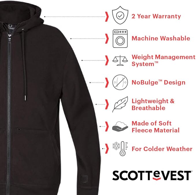 scottevest hoodie microfleece