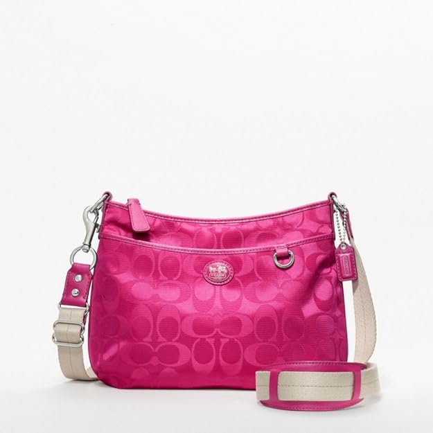 Coach Sutton Signature Nylon Fashion Swingpack Purse 47972 Pink