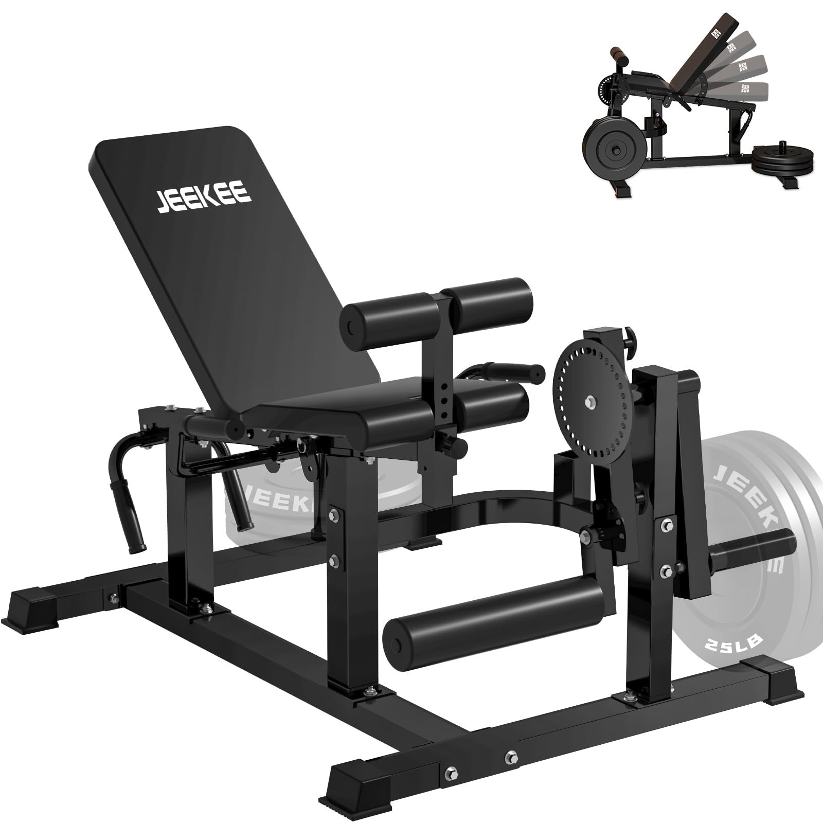Photo 1 of ****SIMILAR****

Leg Extension and Curl Machine, Adjustable Leg Workout Machine for Lower Body Training, 700LB Capacity Plate Loaded Leg Developer for Quads, Hamstrings & Glutes, Home Gym Equipment,Black