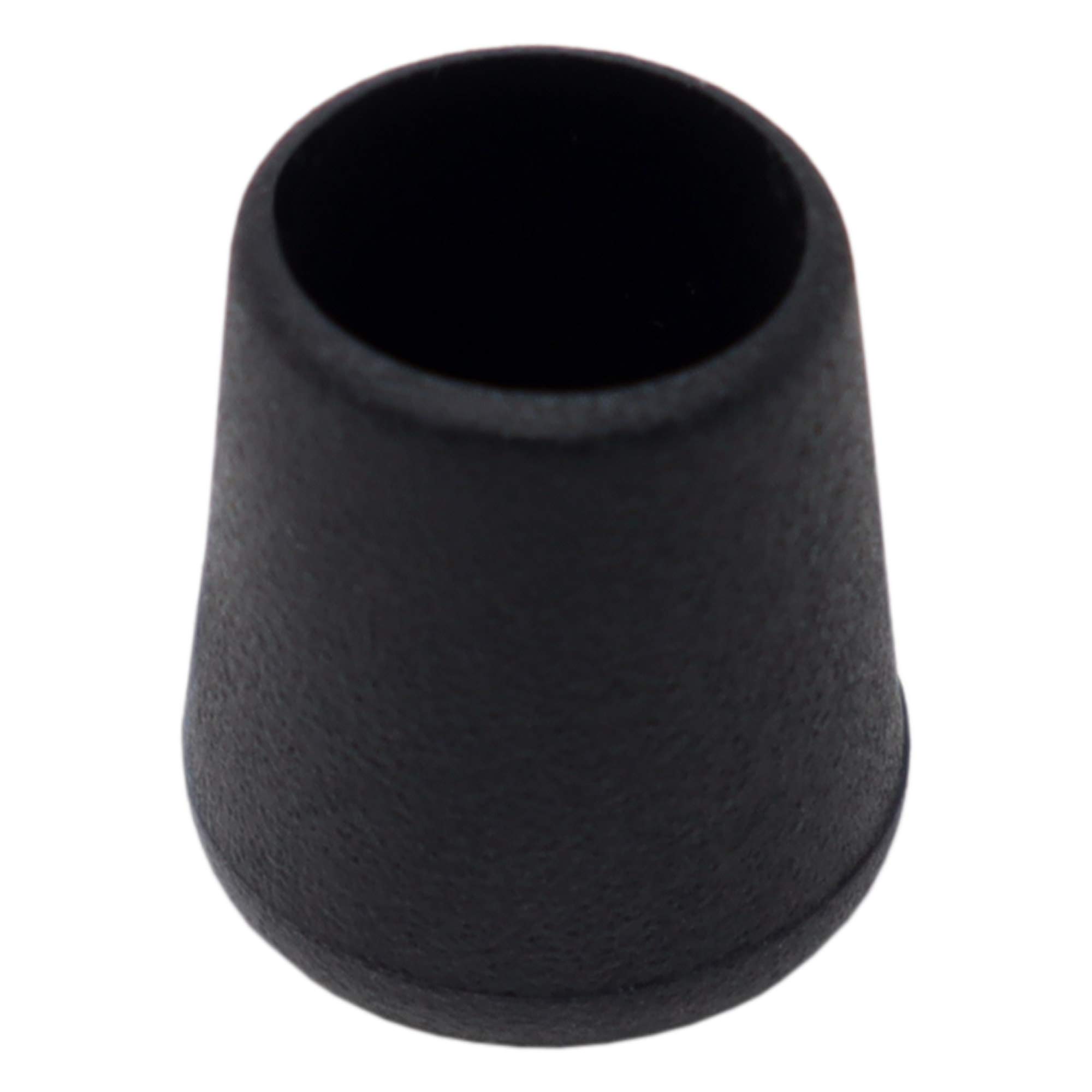 Adsamm® / 16 x Leg tips for round tubes / for round tubes Ø 0.47 - 0.51 '' (12 - 13 mm) / black / round | quality outer caps for tubular steel chairs