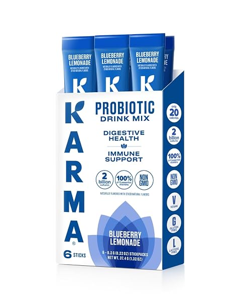 KARMA PROBIOTIC HYDRATION PACKET – 6 PACK, BLUEBERRY...