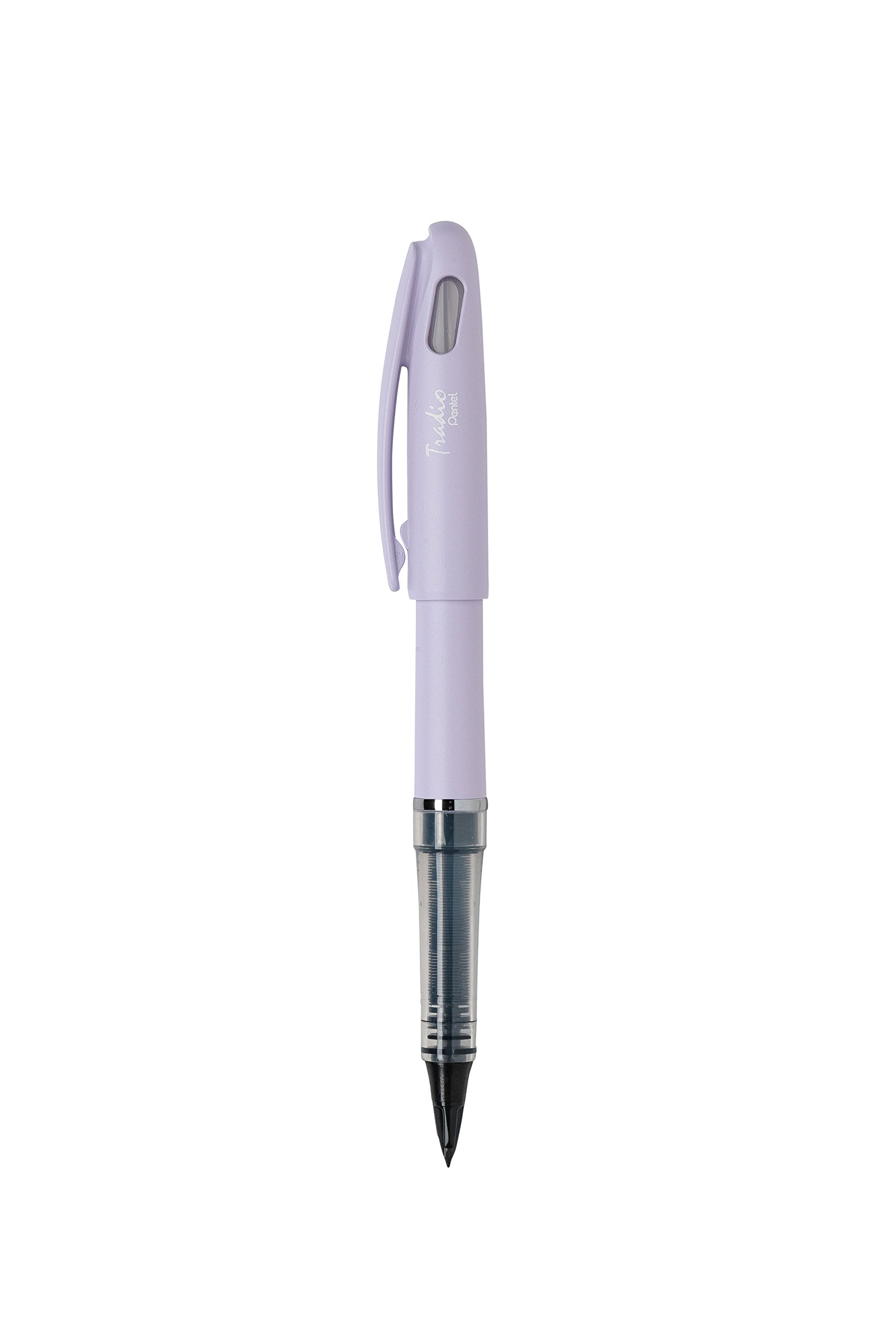 Pentel TRJ97V Felt-Tip Pen with Tradio Fountain Pen Pastel Crocus Design Black Ink