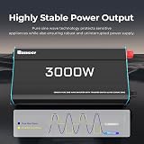 Renogy 3000W Pure Sine Wave Inverter 12V DC to 230V 6000W Peak UK Sockets view 5