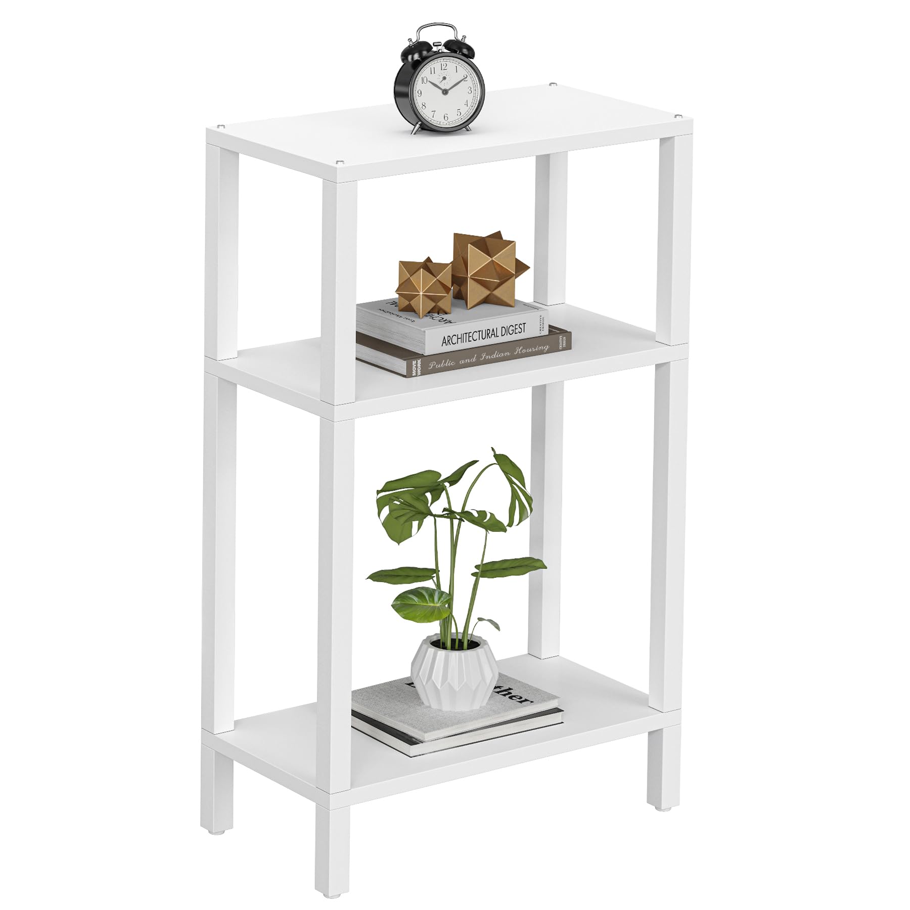 Photo 1 of TUTOTAK Small Side Table, Narrow End Table, Skinny Sofa Table, Slim Nightstand, Couch Table, Living Room, Bed Room, White TB01BW077