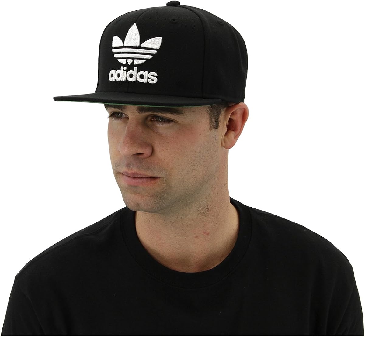 adidas Men's Originals Trefoil Chain Snapback, Black/White, One Size: Clothing