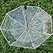 WerFamily Clear Transparent Folding Auto Open/Close Umbrella w Reinforced Steel Ribs (White Rim) Fast ePacket Shipping