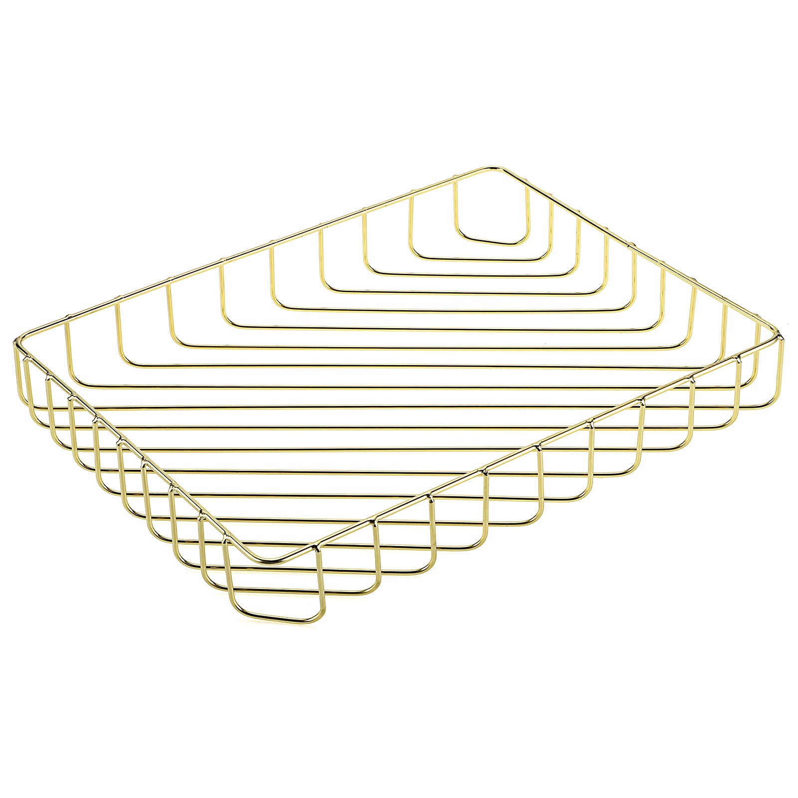 BSTKEY Metal A4 Letter Size Desk Tray Storage Basket, Decorative Desk Organizer for Magazines Papers File Office Supplies, Gold