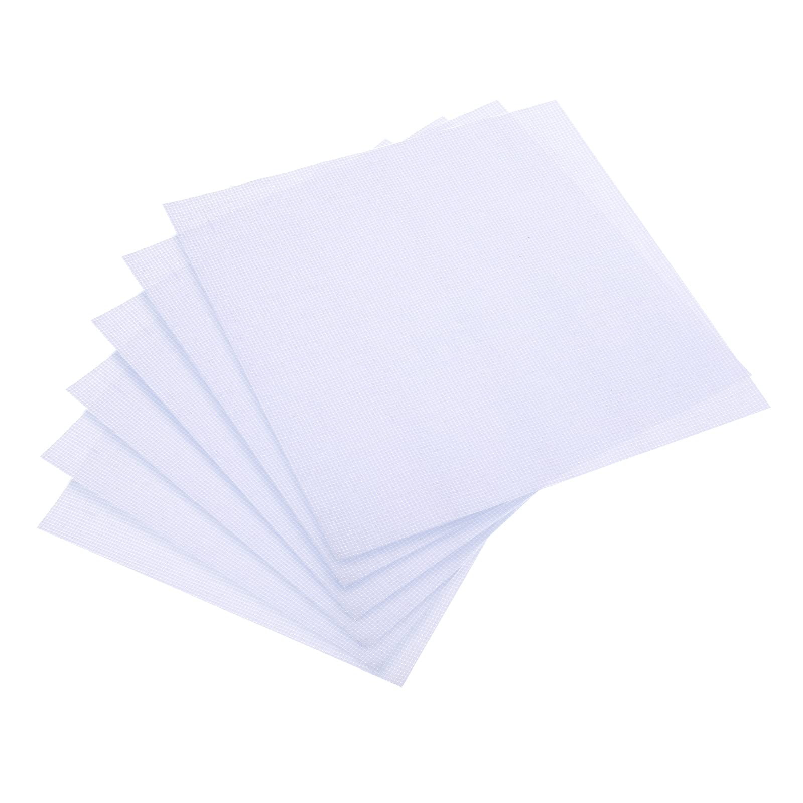 PATIKIL 11 Count Cross Stitch Cloth 10" x 10", 6 Pack Embroidery Cotton Fabric for DIY Needlework, White