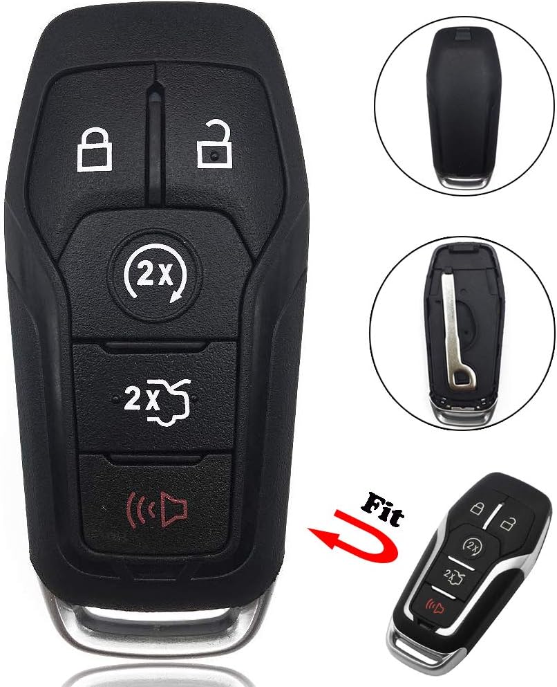 Hange Keyless Entry Car Key Fob Shell for 2013-2017 Ford Fusion Mustang Edge Explore (M3N-A2C31243300)