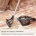 WISP Broom and Dustpan Set for Home, Pet Hair Remover for Carpet, Indoor Outdoor Telescoping Broom Household Cleaning Set, Easy Wall Storage, 52'' Adjustable Handle 3-Piece Patented WISPsystem, Red