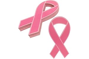 Llxieym Breast Cancer Awareness Pink Paper Ribbon Cutouts Cards (60, Pink, 7.9 Inches)