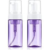 Foam Pump Bottle 4oz 2 Pack Small Plastic Refillable Foaming Bottles | Empty Leak Proof Foaming Soap Dispenser for Shampoo, H