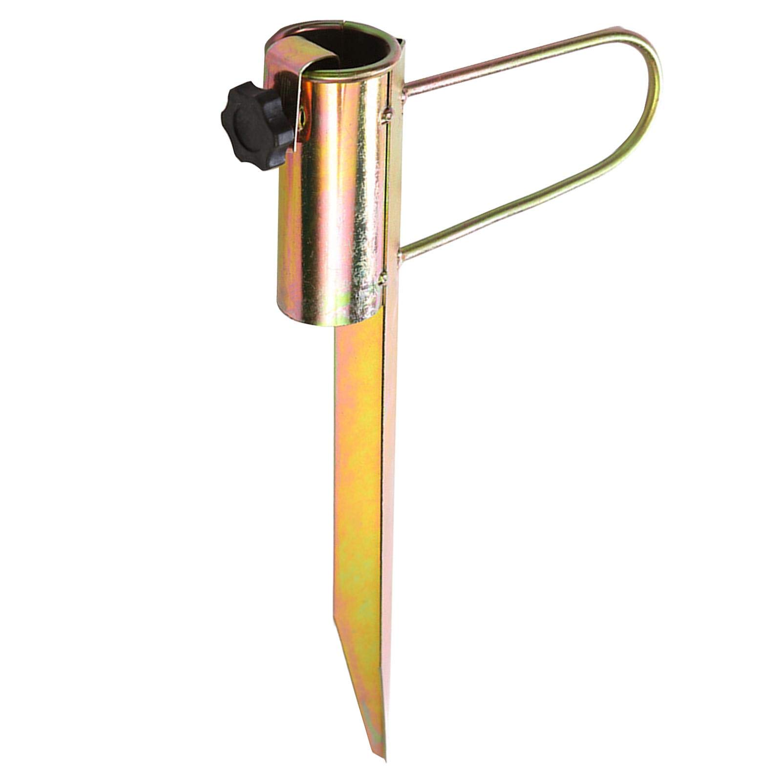 POHOVE 16 inch Beach Umbrella Sand Anchor, Heavy Duty Metal Pole Holder Anchor Stake Ground Spike Base for Patio Beach Flag, Umbrella, Fishing Rod