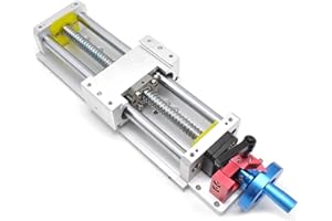 HEECHOO Ball Screw 300MM Linear Stage Actuator Optical Axis Linear Rail Guide Cross Manual Slide Stage with Ruler for DIY CNC Z Axis Router Controller …