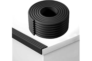 EKIND 6.56 Ft W-Shaped Multifunctional Anti Collision Strip Edge Guard Foam Corner Protector with 1 Roll Adhesive Tape, DIY K