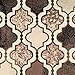 Superior Indoor Large Area Rug, Jute Backed, Perfect for Living/ Dining Room, Bedroom, Office, Kitchen, Entryway, Modern Geometric Trellis Floor Decor, Viking Collection, 8' x 10', Ivory