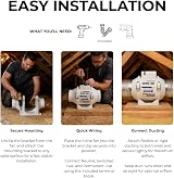 Fantronix 125 mm Inline Bathroom Extractor Fan with Run-On Timer view 6