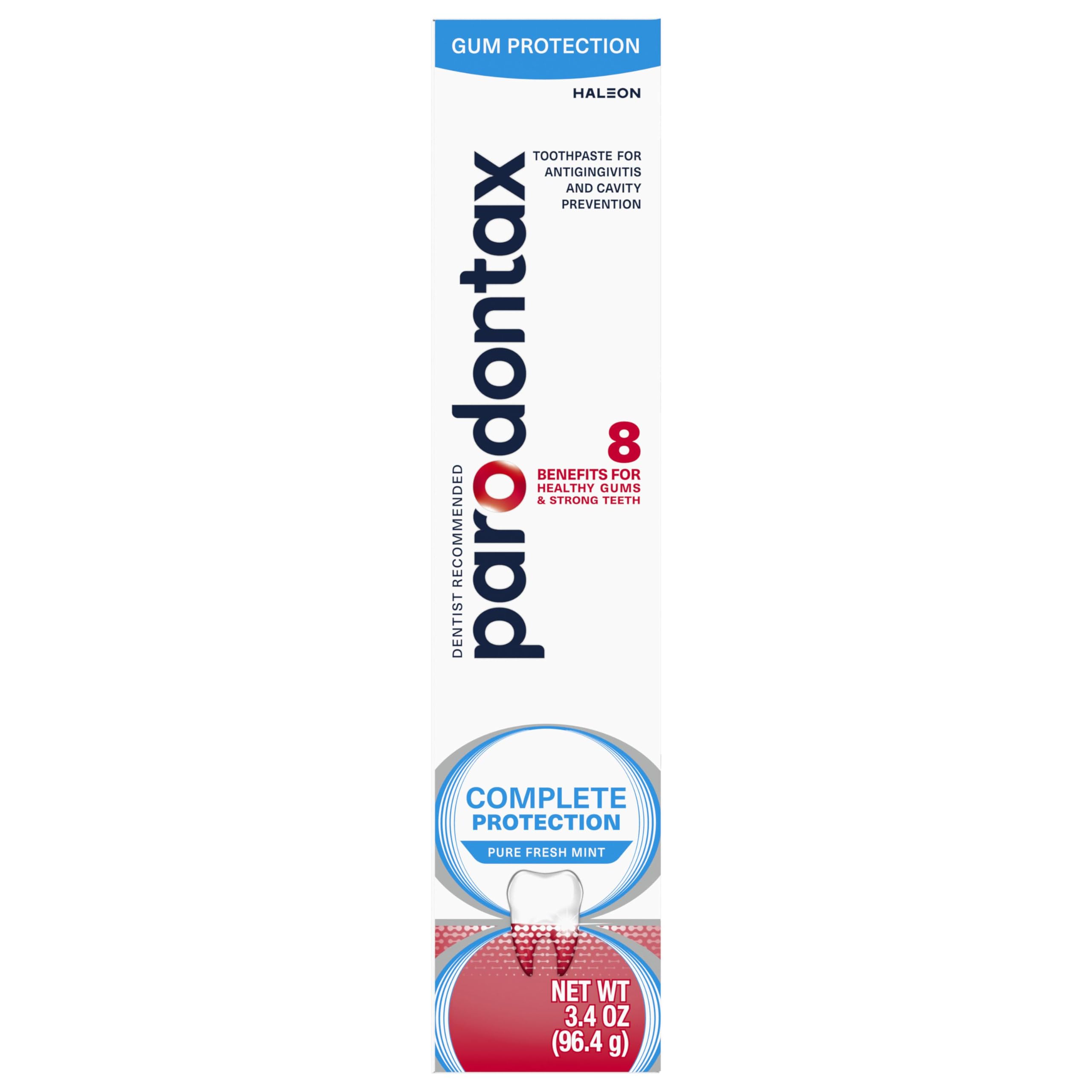 Parodontax Complete Protection Toothpaste, Pure Fresh Mint - 3.4 oz x 3