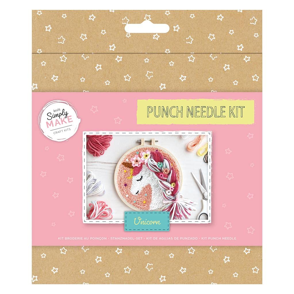 Simply MAKE - Punch Needle Craft Kit Set - Unicorn
