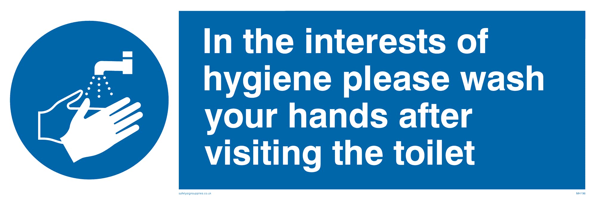 Pack of five - Hygiene Wash Hands Sign - 300x100mm - L31