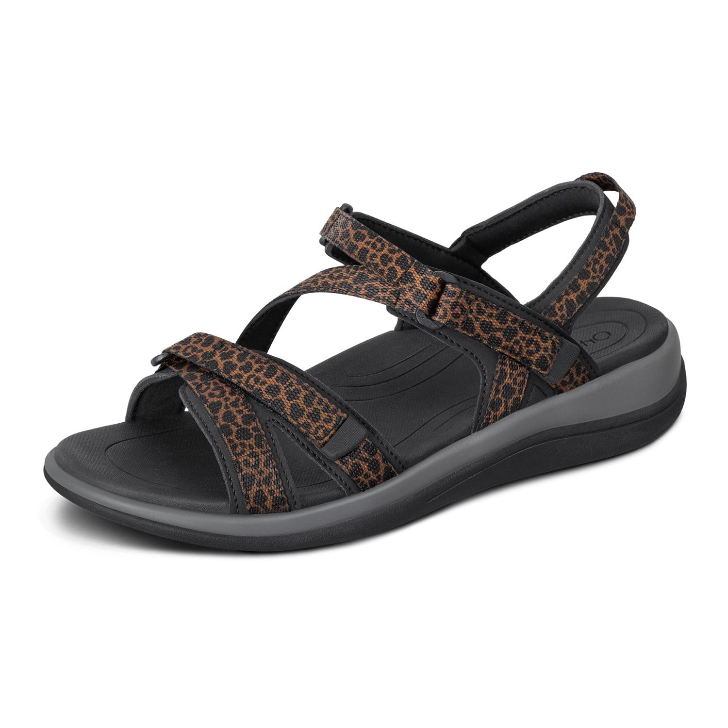 Orthofeet Women's Orthopedic Leopard Water-Friendly
