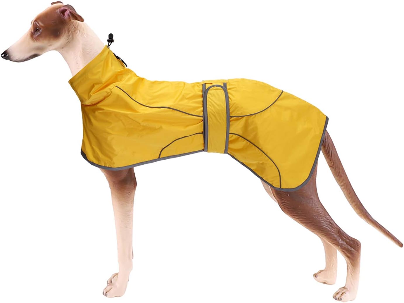 Geyecete Dog Jacket Adjustable Lightweight Raincoat with Reflective