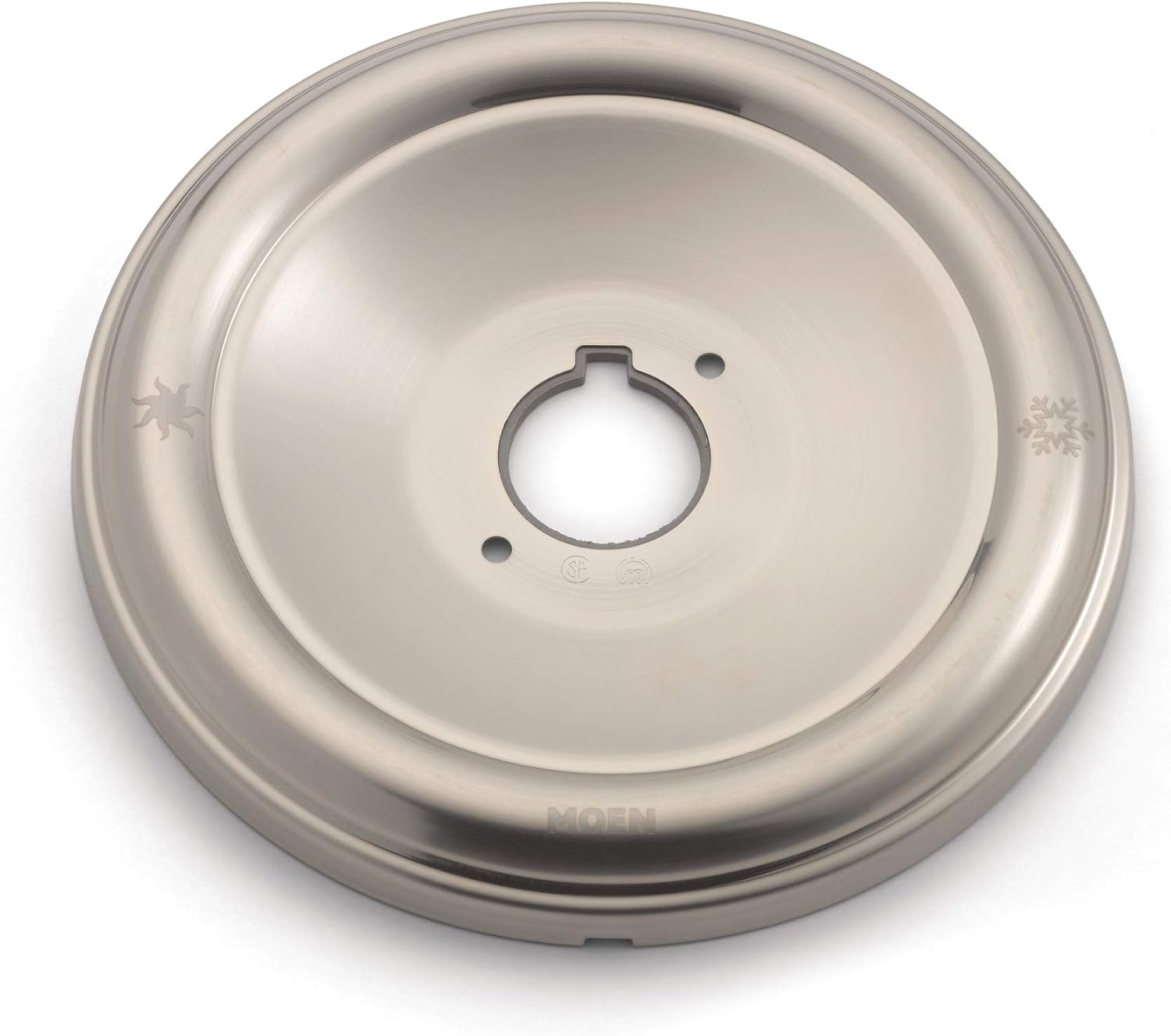 Shower Trim Escutcheon Plate For Moen Gibson Posi-Temp – Brushed Nickel, Metal Cover With Screws, Fits 2510/2520/2570/2590 Valves Foam Seal Escutcheon Plate
