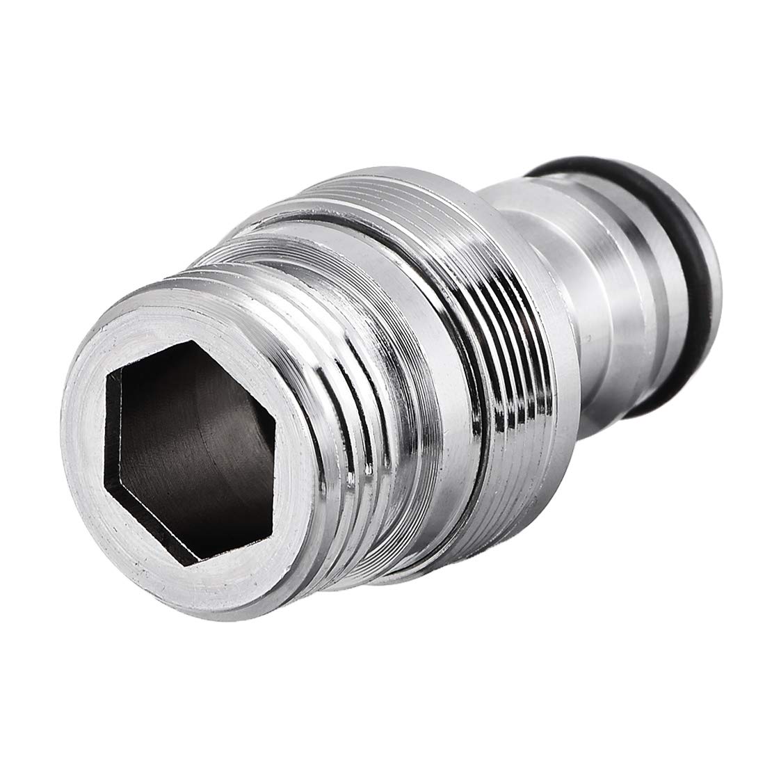 sourcing map Garden Hose Quick Connect Water Hose Fitting Connectors M24 Male Threaded Adapter