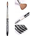 KADS 100% Kolinsky Sable Acrylic Brush 5pcs/Set Size 2#/4#/6#/8#/10# Acrylic Brush Black Kolinsky Sable Acrylic Nail Brush (Size 12)