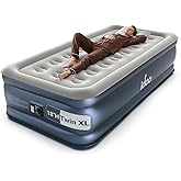 iDOO Twin XL Air Mattress Built in Pump, Upgraded Inflatable Blow up Mattress, 2-Min Twin Size Air Mattress for Home Guest, 80'' Extra Long Air Bed with Carry Bag, Colchon Inflable