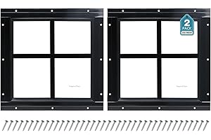 Melkus Shed Window 12"x12" 2 Pack Transom Window Fixed Design with Tempered Glass, Perfect for Shed, Chicken Coop, Barn, Greenhouse, Garage, Playhouse, Storage Room, Black