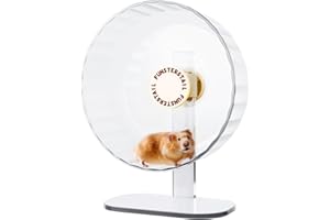 FunstersTail Super Silent Hamster Wheel 10.4 Inch, Magnetic Large Rat Wheel for Chinchilla, Gerbil, Guinea Pig, Cat, Mouse, Sugar Glider and Dwarf, Syrian Hamster Accessories (Cream White)