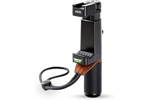 Movo PR-1 Smartphone Grip Handle Rig with Wrist Strap, Tripod Mount and Cold Shoe Mount for Lights and Microphones - for iPhone, Samsung, HTC, LG, Google, Android