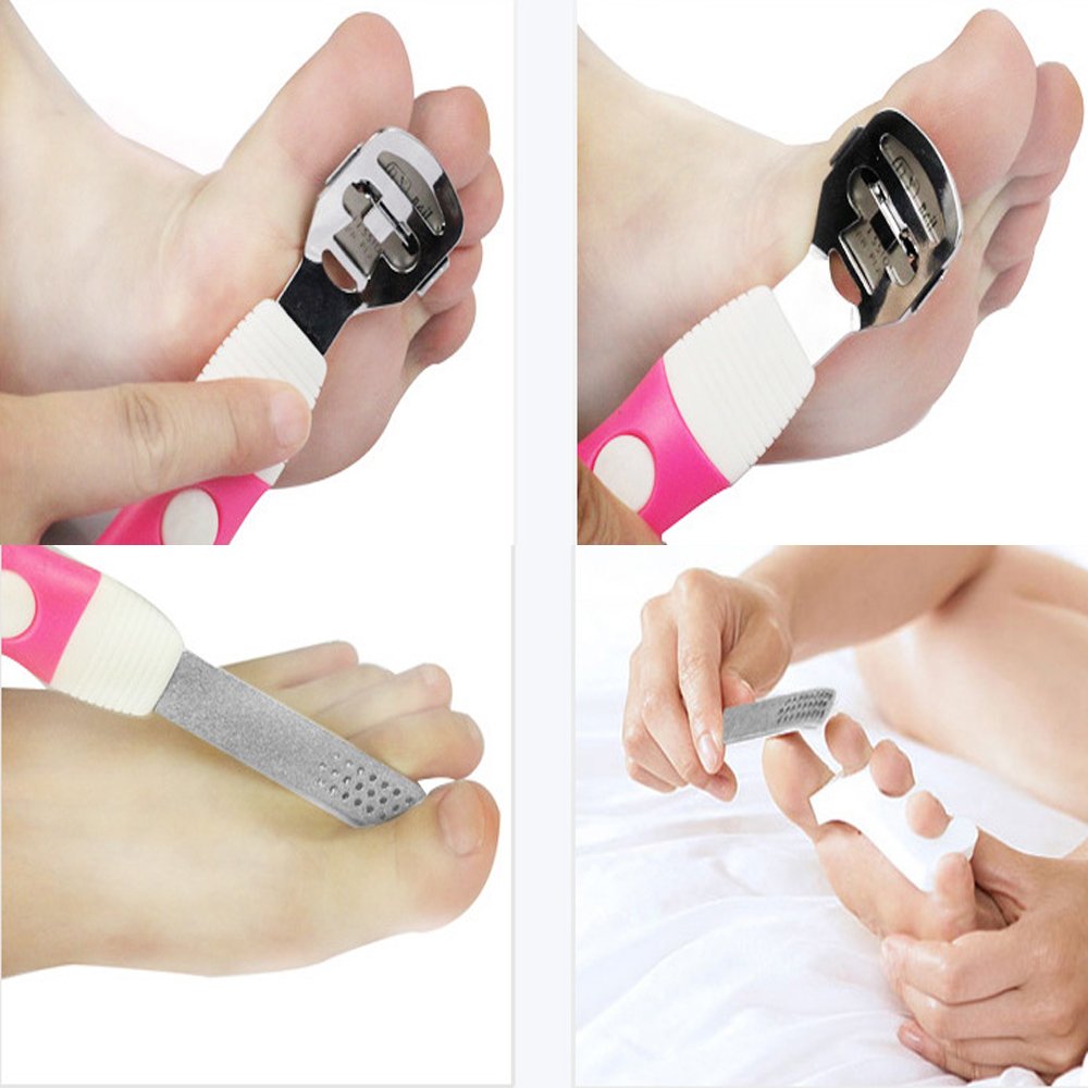 Foot Scrubber Heel Scrapper Callus Remover Eliminator Calusses Shaver for Dead Skin Pedicure Rasp Foot File 10 Blades : Beauty