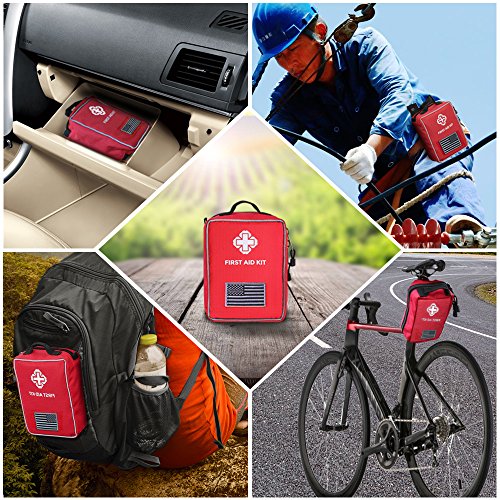 First Aid Kit Soft Case Molle Medical EMT Pouch Bag Waterproof for Home School Car Office Emergency Camping Hunting Sports - Thumbnail 6