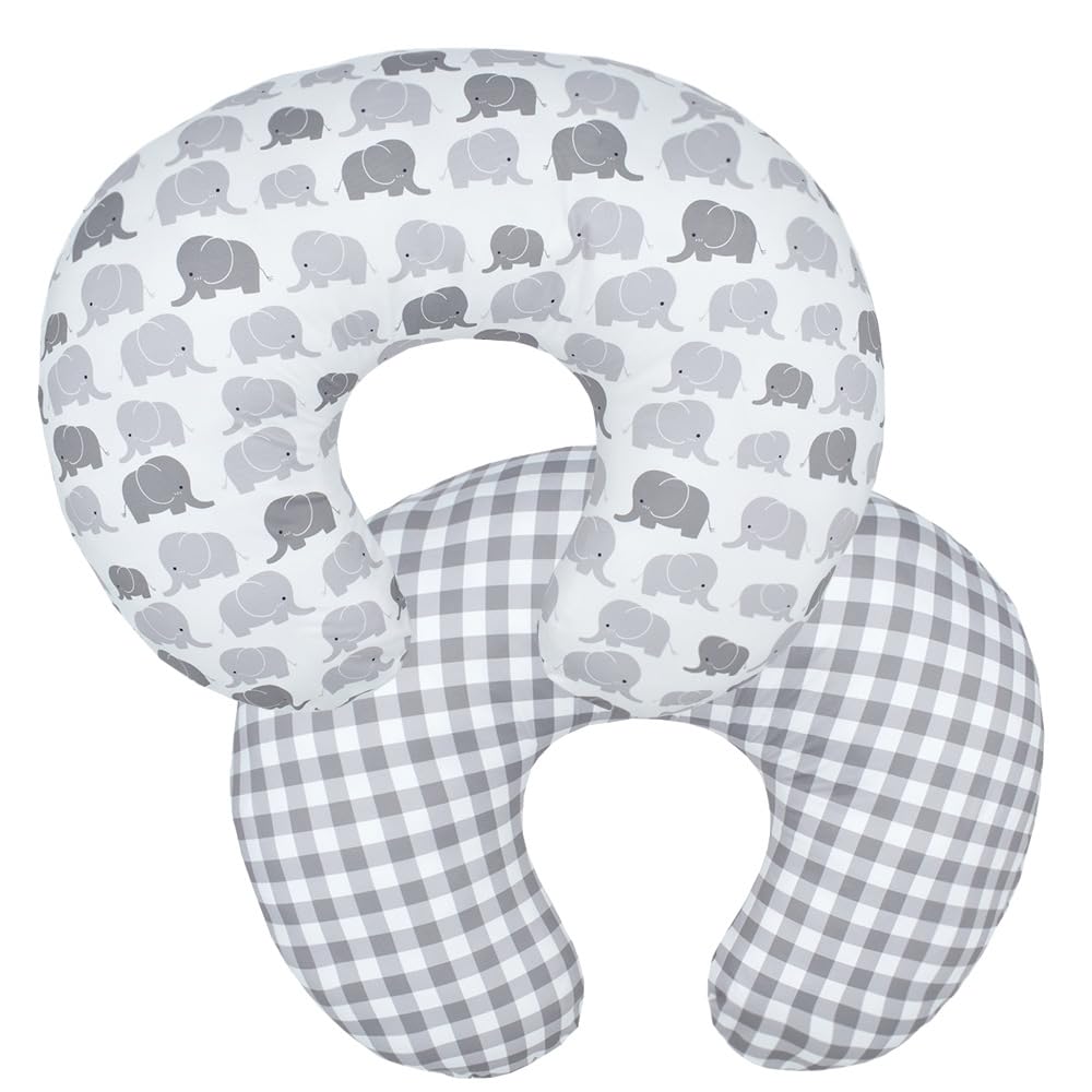 Aisawate Baby Nursing Pillow Cover, 22.5 x 18 Breastfeeding Pillow Slipcover Girls Boys, Nursing Pillow Case for Newborn, Soft Fabric Fits Snug On Infant, Washable & Breathable (1 Pack)